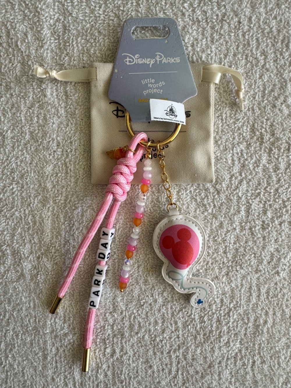 Little Words Project x Disney Parks “Park Day” Balloon Bead Keychain Bag Charm